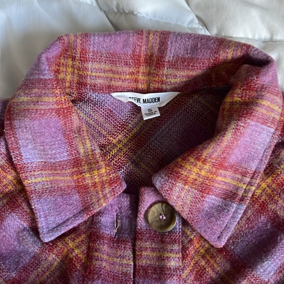 Steve Madden Brooklyn Shacket in Vintage Purple size small - Picture 6 of 7